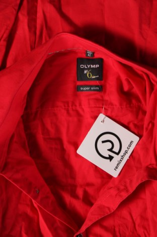 Ανδρικό πουκάμισο Olymp, Μέγεθος L, Χρώμα Κόκκινο, Τιμή 32,32 €