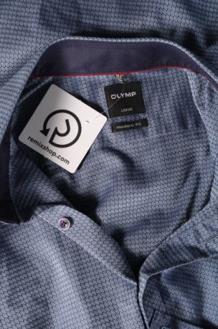 Ανδρικό πουκάμισο Olymp, Μέγεθος L, Χρώμα Μπλέ, Τιμή 34,02 €