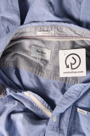 Ανδρικό πουκάμισο Pepe Jeans, Μέγεθος L, Χρώμα Μπλέ, Τιμή 34,02 €