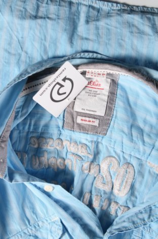 Ανδρικό πουκάμισο S.Oliver, Μέγεθος L, Χρώμα Μπλέ, Τιμή 21,03 €