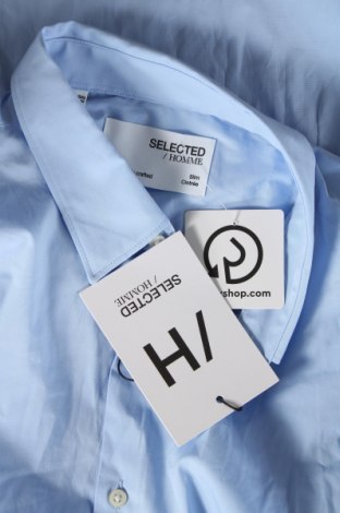 Ανδρικό πουκάμισο Selected Homme, Μέγεθος L, Χρώμα Μπλέ, Τιμή 47,94 €
