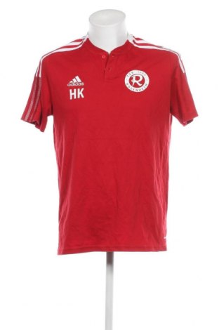 Herren T-Shirt Adidas, Größe L, Farbe Rot, Preis 18,79 €