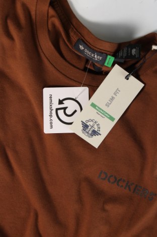 Ανδρικό t-shirt Dockers, Μέγεθος XL, Χρώμα Καφέ, Τιμή 25,98 €