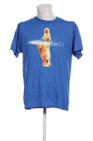 Ανδρικό t-shirt Gildan, Μέγεθος L, Χρώμα Μπλέ, Τιμή 4,82 €