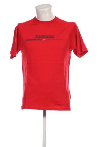Мъжка тениска Napapijri, Размер L, Цвят Червен, Цена 72,00 лв.