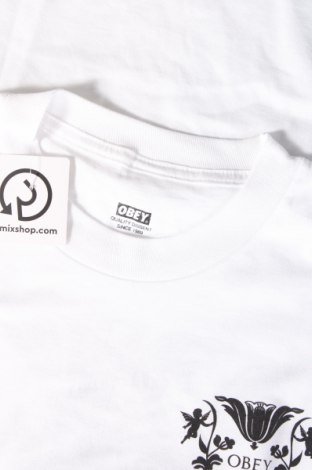 Herren T-Shirt Obey, Größe L, Farbe Weiß, Preis 28,87 €