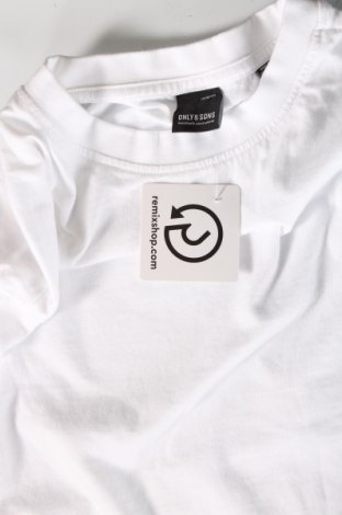 Herren T-Shirt Only & Sons, Größe S, Farbe Weiß, Preis 10,82 €