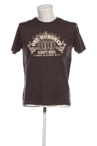 Herren T-Shirt Schott, Größe M, Farbe Grau, Preis 25,98 €