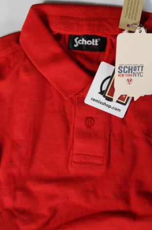 Мъжка тениска Schott, Размер M, Цвят Червен, Цена 72,00 лв.