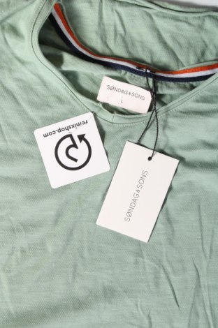 Мъжка тениска Sondag & Sons, Размер L, Цвят Зелен, Цена 21,00 лв.