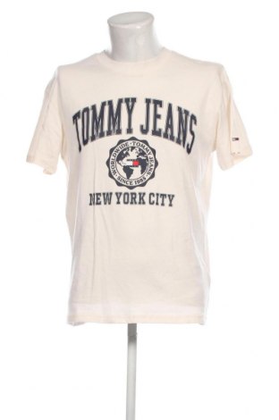 Herren T-Shirt Tommy Jeans, Größe M, Farbe Ecru, Preis 37,11 €