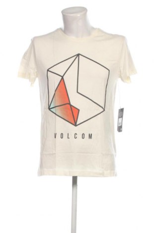 Herren T-Shirt Volcom, Größe M, Farbe Ecru, Preis 27,43 €