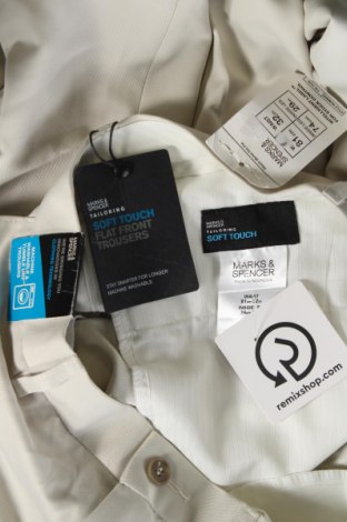 Pantaloni de bărbați Marks & Spencer, Mărime M, Culoare Ecru, Preț 35,61 Lei