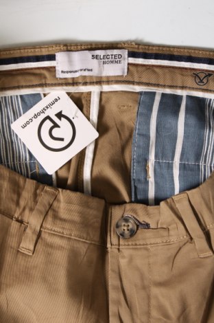 Męskie spodnie Selected Homme, Rozmiar XL, Kolor Brązowy, Cena 141,52 zł