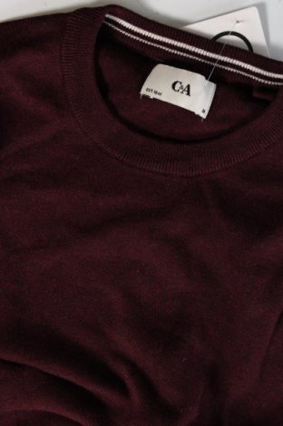 Мъжки пуловер C&A, Размер M, Цвят Червен, Цена 15,37 лв.