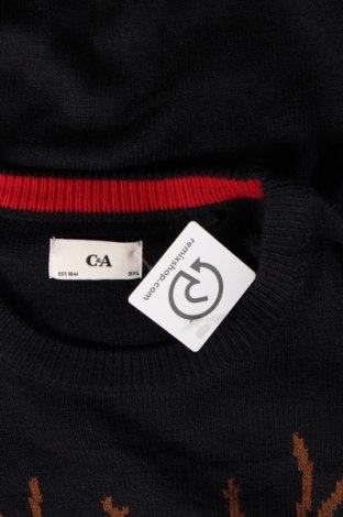 Мъжки пуловер C&A, Размер 3XL, Цвят Син, Цена 12,47 лв.