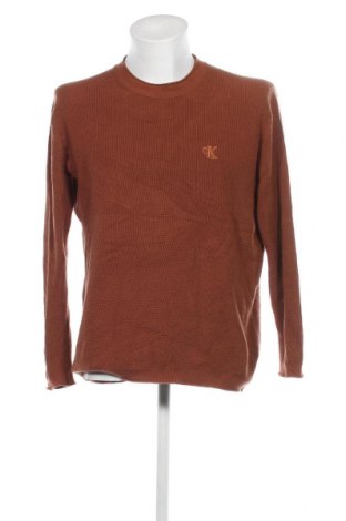 Мъжки пуловер Calvin Klein Jeans, Размер M, Цвят Кафяв, Цена 45,26 лв.