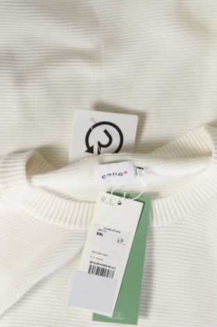 Ανδρικό πουλόβερ Celio, Μέγεθος XXL, Χρώμα Λευκό, Τιμή 11,38 €