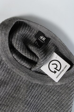 Мъжки пуловер H&M, Размер L, Цвят Сив, Цена 11,60 лв.