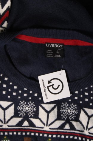 Мъжки пуловер Livergy, Размер 4XL, Цвят Син, Цена 21,75 лв.