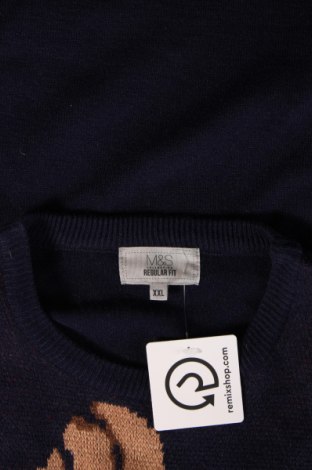 Herrenpullover Marks & Spencer, Größe XXL, Farbe Blau, Preis € 8,83