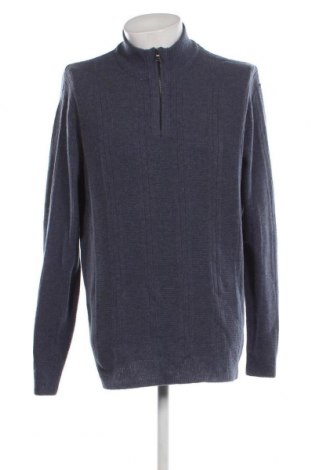 Мъжки пуловер Marks & Spencer, Размер XXL, Цвят Син, Цена 12,69 лв.