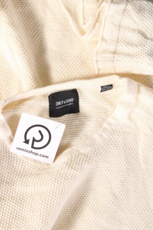 Ανδρικό πουλόβερ Only & Sons, Μέγεθος XL, Χρώμα Εκρού, Τιμή 9,51 €