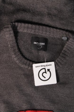 Ανδρικό πουλόβερ Only & Sons, Μέγεθος M, Χρώμα Γκρί, Τιμή 8,43 €