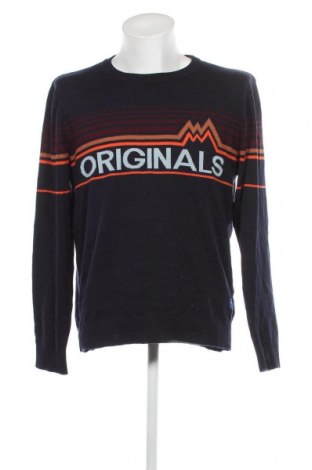 Ανδρικό πουλόβερ Originals By Jack & Jones, Μέγεθος XL, Χρώμα Μπλέ, Τιμή 8,41 €