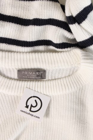 Мъжки пуловер Primark, Размер XXL, Цвят Бял, Цена 13,63 лв.