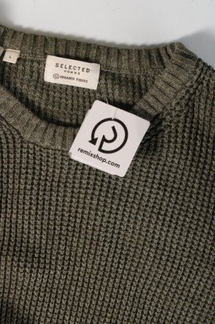 Мъжки пуловер Selected Homme, Размер L, Цвят Зелен, Цена 14,62 лв.