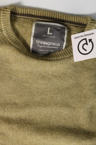 Ανδρικό πουλόβερ Springfield, Μέγεθος L, Χρώμα Πράσινο, Τιμή 10,52 €