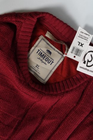 Ανδρικό πουλόβερ Timeout, Μέγεθος XL, Χρώμα Κόκκινο, Τιμή 21,27 €