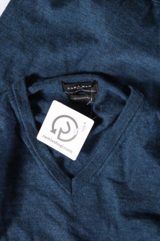 Ανδρικό πουλόβερ Zara Man, Μέγεθος L, Χρώμα Μπλέ, Τιμή 11,08 €