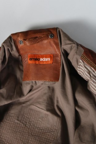 Ανδρικό δερμάτινο μπουφάν Emilio Adani, Μέγεθος XL, Χρώμα Καφέ, Τιμή 70,76 €