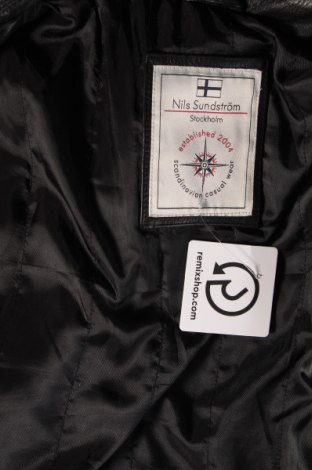 Ανδρικό δερμάτινο μπουφάν Nils Sundstrom, Μέγεθος L, Χρώμα Μαύρο, Τιμή 48,32 €