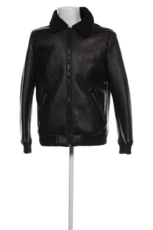Ανδρικό δερμάτινο μπουφάν Oviesse, Μέγεθος XL, Χρώμα Μαύρο, Τιμή 38,68 €