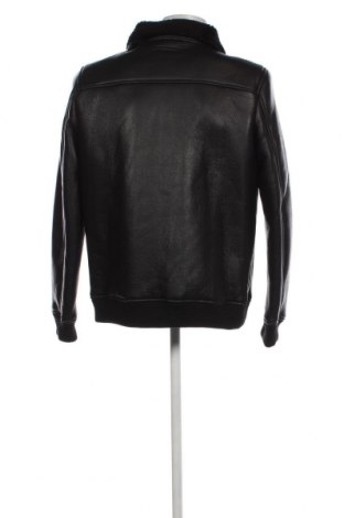 Ανδρικό δερμάτινο μπουφάν Oviesse, Μέγεθος XL, Χρώμα Μαύρο, Τιμή 38,68 €
