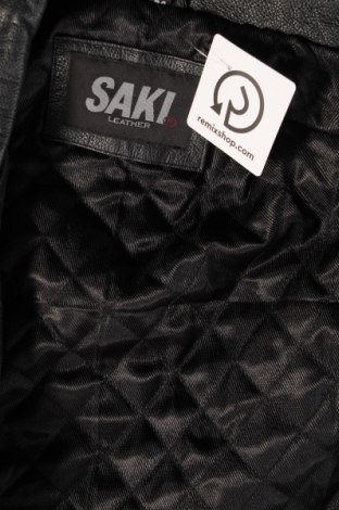 Мъжко кожено яке SAKI, Размер XL, Цвят Черен, Цена 75,79 лв.