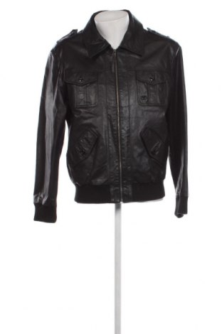 Ανδρικό δερμάτινο μπουφάν Tom Tailor, Μέγεθος XL, Χρώμα Μαύρο, Τιμή 49,69 €