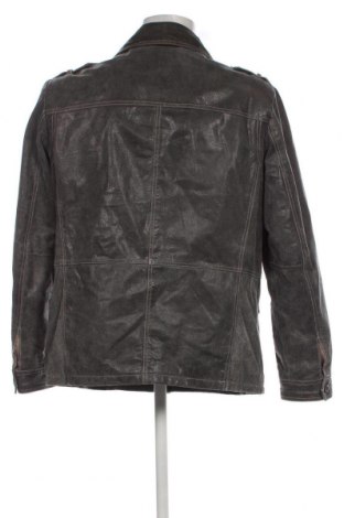 Ανδρικό δερμάτινο μπουφάν Tom Tailor, Μέγεθος L, Χρώμα Γκρί, Τιμή 64,57 €