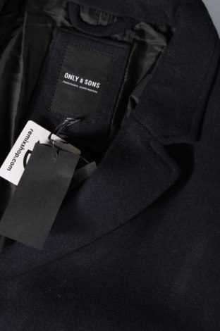 Ανδρικά παλτό Only & Sons, Μέγεθος L, Χρώμα Μπλέ, Τιμή 31,03 €