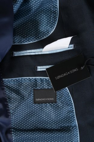 Ανδρικό σακάκι Sondag & Sons, Μέγεθος L, Χρώμα Μπλέ, Τιμή 16,60 €