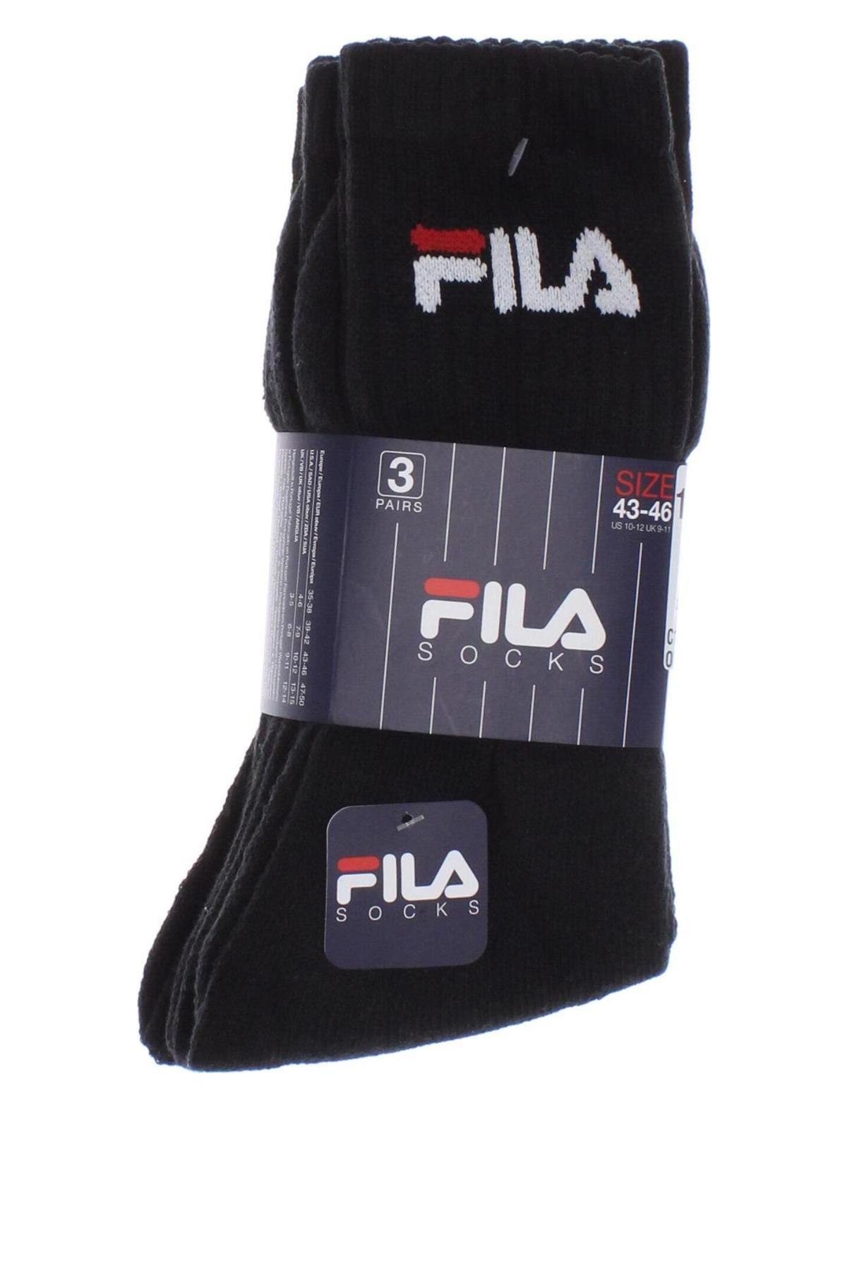 Κάλτσες FILA, Μέγεθος L, Χρώμα Μαύρο, Τιμή 21,47 €