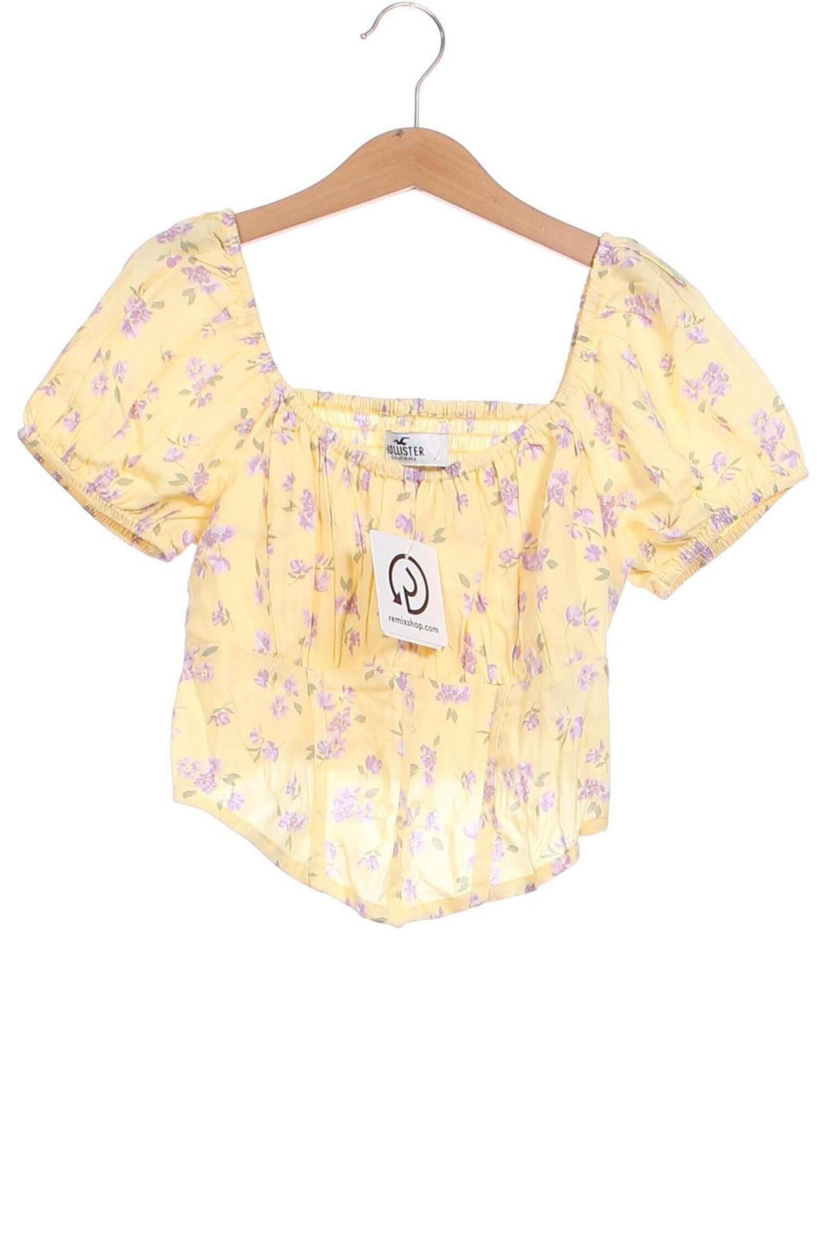 Дамска блуза Hollister, Размер XS, Цвят Жълт, Цена 15,40 лв.