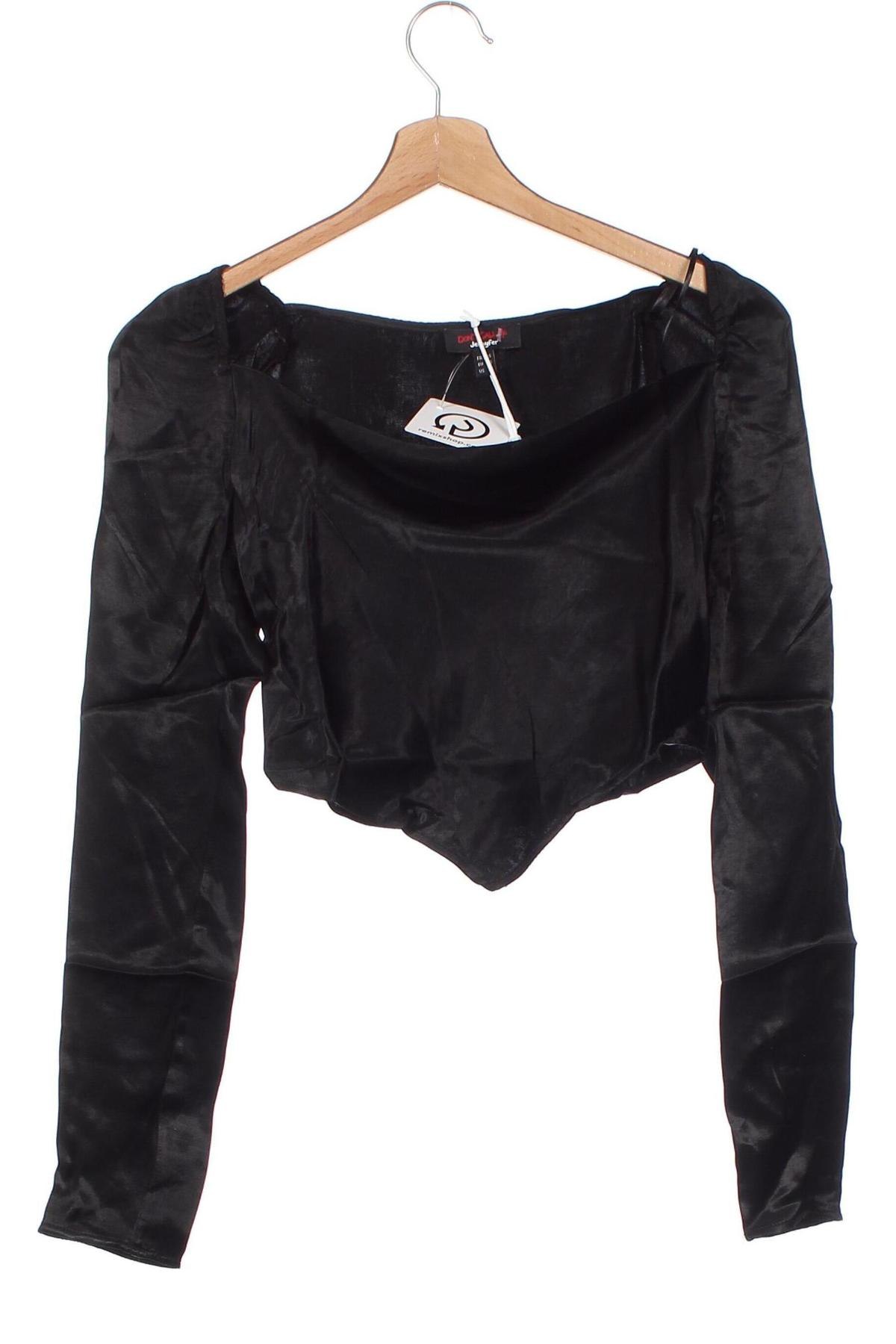 Γυναικεία μπλούζα Jennyfer, Μέγεθος XS, Χρώμα Μαύρο, Τιμή 2,88 €