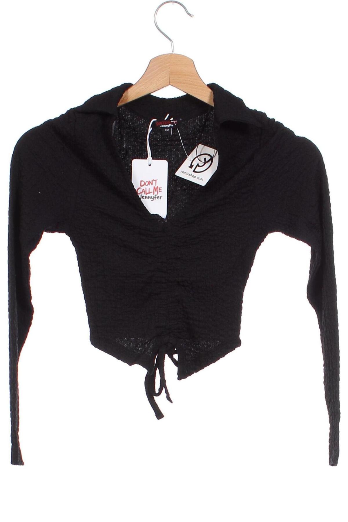 Γυναικεία μπλούζα Jennyfer, Μέγεθος XXS, Χρώμα Μαύρο, Τιμή 2,40 €