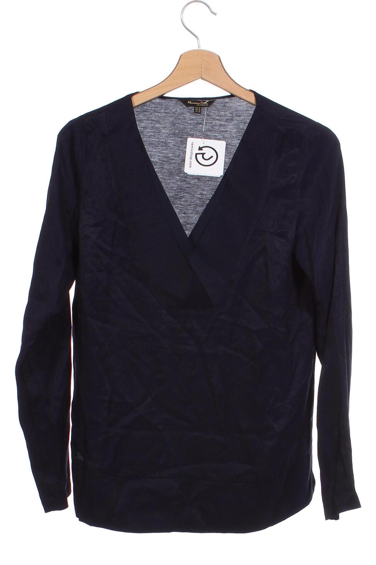 Дамска блуза Massimo Dutti, Размер XS, Цвят Син, Цена 31,10 лв.