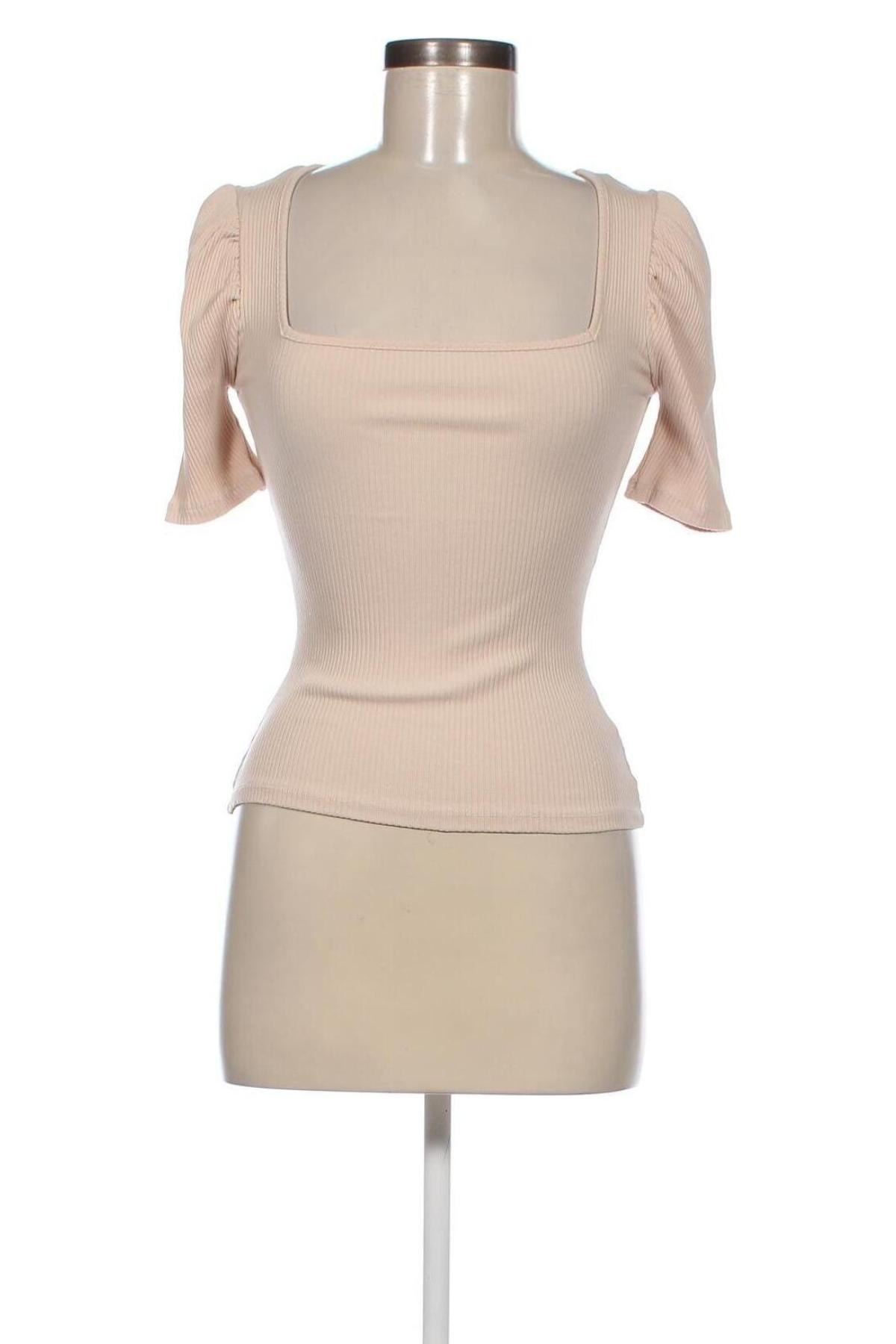 Damen Shirt NA-KD, Größe M, Farbe Beige, Preis 10,20 €