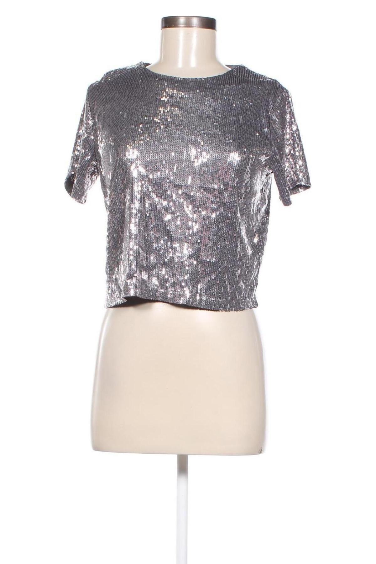 Damen Shirt New Look, Größe M, Farbe Silber, Preis € 8,87
